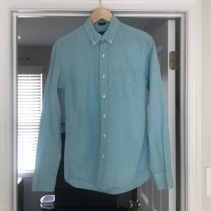 J Crew teal long sleeve button down shirt S slim